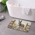 thumbnail image 3 of FJPT Non Slip Flannel Polyester Floor Mat With Donkey And Cotton Field Design For Bathroom Kitchen Bedroom Decor 31.5x19.7 inch, 3 of 5