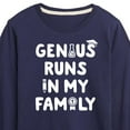 thumbnail image 3 of Instant Message - Genius Runs In My Family - Toddler & Youth Long Sleeve Graphic T-Shirt, 3 of 6