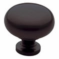 thumbnail image 4 of Baldwin 4708.050.BIN Classic Satin Brass and Black 1.5 in. Round Cabinet Knob, 4 of 6