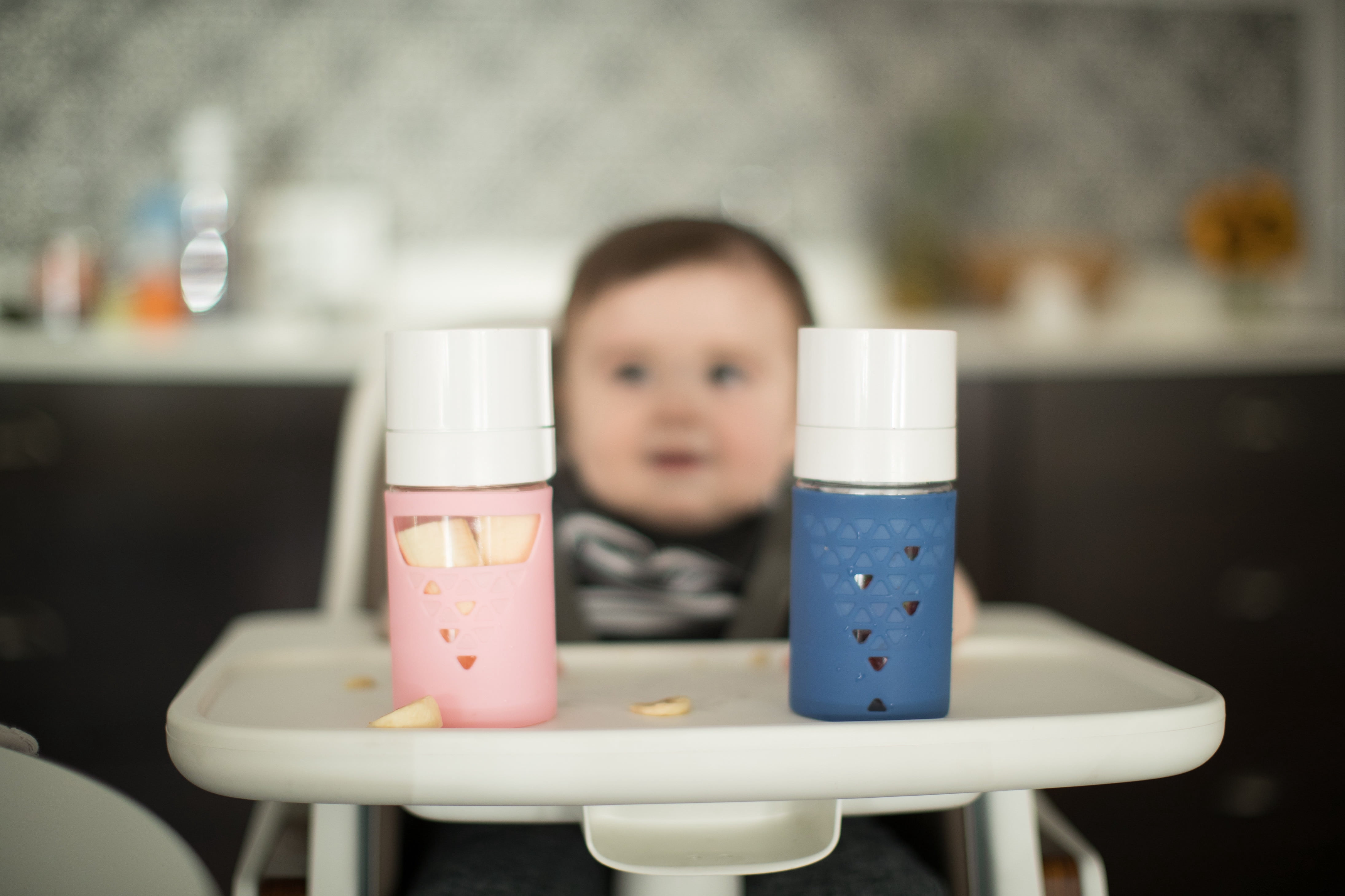 SANS 8oz. Baby Food Savers in Grapefruit Pink
