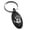 Black, variant on Stainless Steel Biohazard Zombie Hand Mark Engraved Small Oval Charm Keychain Keyring