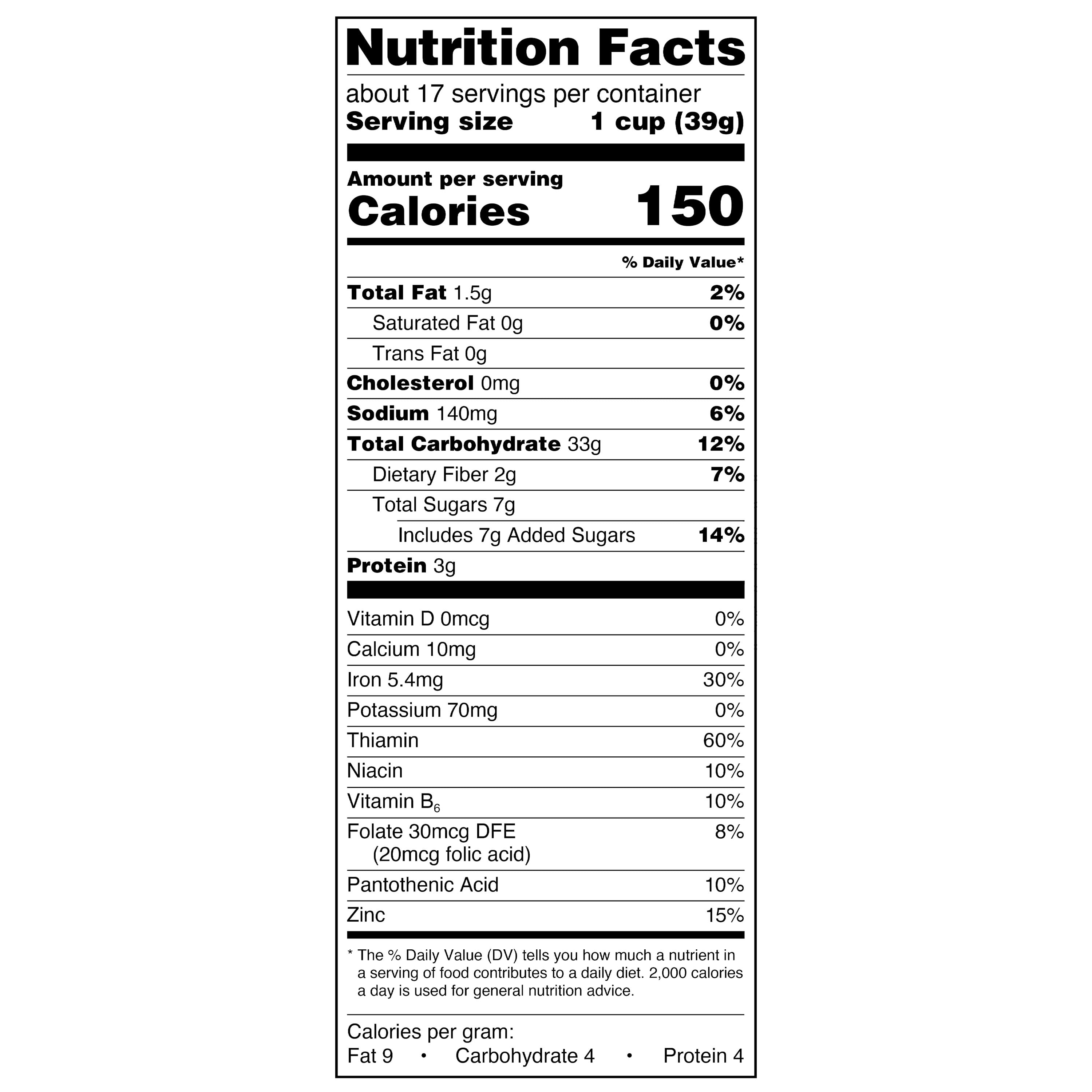 Great Value Crunchy Honey Oats Breakfast Cereal, 23 oz