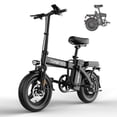 thumbnail image 4 of Upgraded P1PRO 14" Folding Electric Bike for Adult, Max 75 Miles 24MPH Electric Bicycle, 48V 22.5Ah Removable Battery, PAS Control, E-Bike for Adults Teens, Front Suspension, 4 of 10