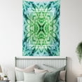thumbnail image 4 of Tie Dye Decor Tapestry, Abstract Square Shaped Kaleidoscope with Murky Psychedelic Expansions Pattern, Wall Hanging for Bedroom Living Room Dorm Decor, 40W X 60L Inches, Green Teal, by Ambesonne, 4 of 5