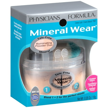 Mineral Wear® Creamy Light/Creamy Natural Mineral Illuminating Powder Duo SPF 16 .35 oz. Package