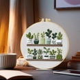 thumbnail image 7 of Full Range Embroidery Kit for Adult, Green Plant Pattern Embroidery Kit for Beginners Include Embroidery Cloth Hoops Threads for Craft Lover Hand Stitch with Embroidery Skill Techniques,Home Decor, 7 of 7