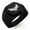 Black, variant on Stainless Steel Dead Winged Skull Engraved Hexagon Crest Flat Top Biker Style CZ Ring