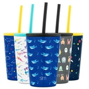 Simple Modern Kids Cup 12oz Classic Tumbler with Lid and Silicone Straw - Vacuum Insulated Stainless Steel For Toddlers Girls Boys Shark Bite