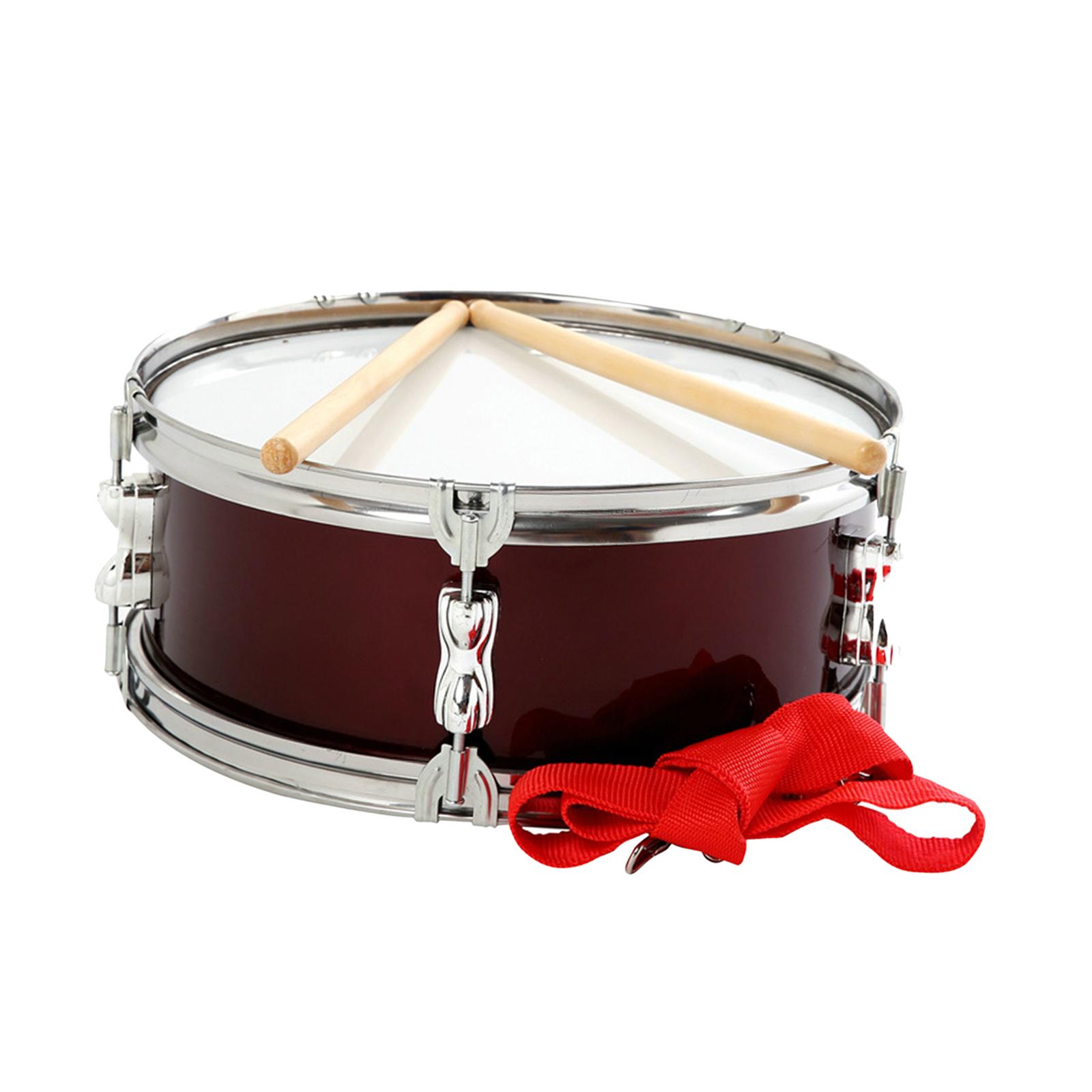 Snare Drum 13inch Percussion Instrument Music Drum Set with Sturdy Galvanized Material for Boys Practice