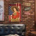 thumbnail image 3 of Placa Metal Vaquera Mujeres Cgtredaw Arte Pintura Hierro Rectangular 20x30cm, 3 of 9