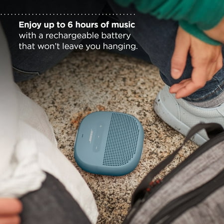 Bose - SoundLink Micro Portable Bluetooth Speaker with Waterproof Design - Stone Blue