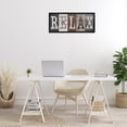 thumbnail image 3 of Stupell Industries Farmhouse Rustic Bathroom Relax Letters Black Framed Giclee Art, 30 x 13, by Susan Arnot, 3 of 7