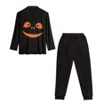 thumbnail image 5 of DISNIMO Women's 2 Piece Lounge Sets Ghost Printed Long Sleeve Sleepwear Halloween Nightwear Soft Button Down Pajama Sets Casual Loose Loungewear with Long Pajama Pants, 5 of 7
