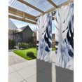 thumbnail image 3 of nqOlkjepod Outdoor Curtains for Patio Waterproof, Navy Blue Palm Leaves Outdoor Privacy Panels Grommet, Tropical Botanical Vintage Blackout Outside Curtains for Porch/Cabana/Pergola 54"x84", 1 Panel, 3 of 8