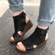thumbnail image 1 of Moda mujer sólido verano señoras cómodas sandalias talón pendiente Casual playa zapatos Wmkox8yii  sa997, 1 of 6