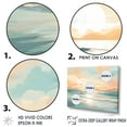 thumbnail image 3 of Designart "Minimalistic Skyline Of The Coastal Sunset III" Coastal Sunset Floater Framed Wall Decor, 3 of 5