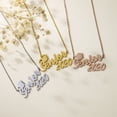 thumbnail image 3 of Custom Name and Date Necklace Personalized Nameplate Customized Jewelry Gift for Women, 3 of 4