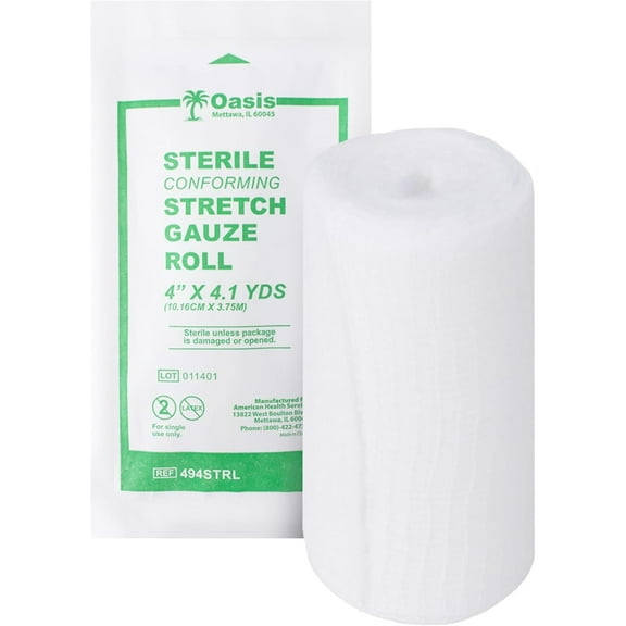 Stretch Gauze Roll, 4" x 2.1 yds, Sterile, 1 EACH