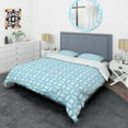 thumbnail image 3 of Designart 'Retro Pattern Abstract Design II' Mid-Century Modern Duvet Cover Set, 3 of 4