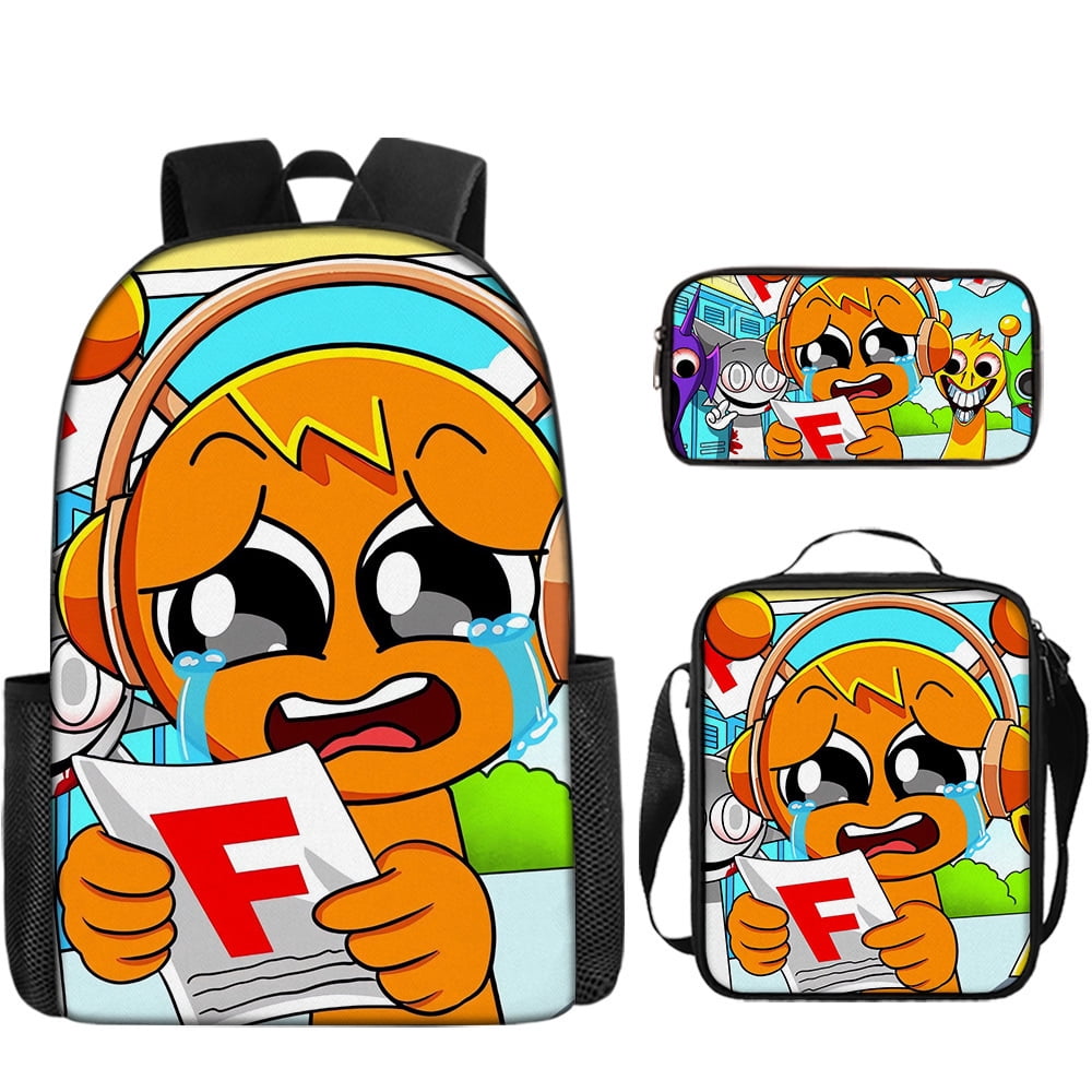 WovenWink Sprunky Backpacks, Sprunki Back Packs Pencil Bags Crossbody Bags Games Mochila Travel Back Packs, Best Gifts for Game Fans Birthday Graduation Theme Party