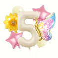 thumbnail image 4 of Colorful gradient butterfly polyester film balloons Sunflower butterfly balloons set for Birthday party celebration, 4 of 10