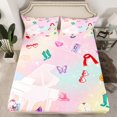 thumbnail image 2 of Erosebridal Music Musician Sheet Set Twin,Instrument Piano Bedding Sets Twin Size,Glitter Rainbow Twin Sheet Sets,Microfiber Bedroom Decor，3 Pieces, 2 of 8