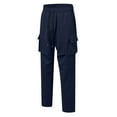 thumbnail image 4 of Pantalones de trabajo para hombre - Cordón con múltiples bolsillos, corte recto informal, poliéster - Resistentes, tallas S-XXL, cintura 74-93 cm, largo 104-110 cm, 4 of 5