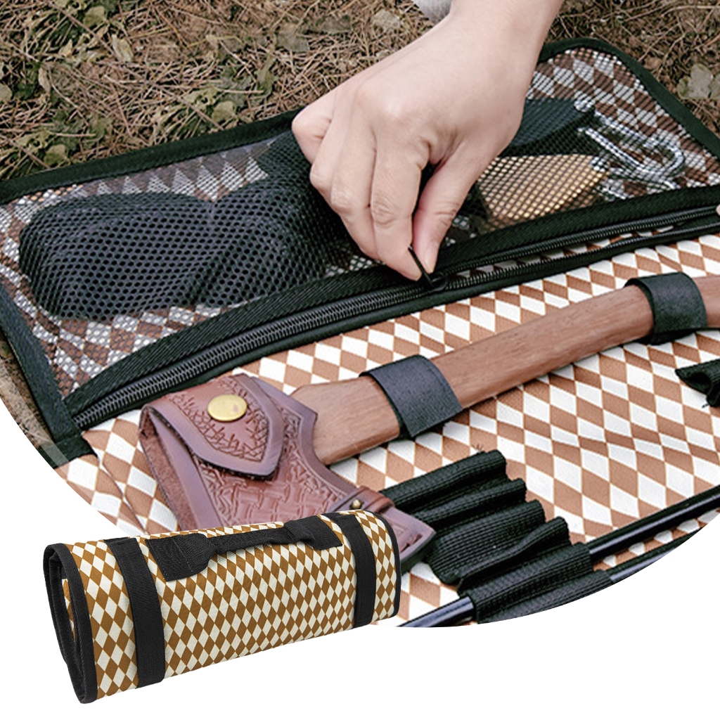 ZPAQI Camping Ground Nails Bag Folding Tent Stake Bag for Tent Peg & Camping Hammer