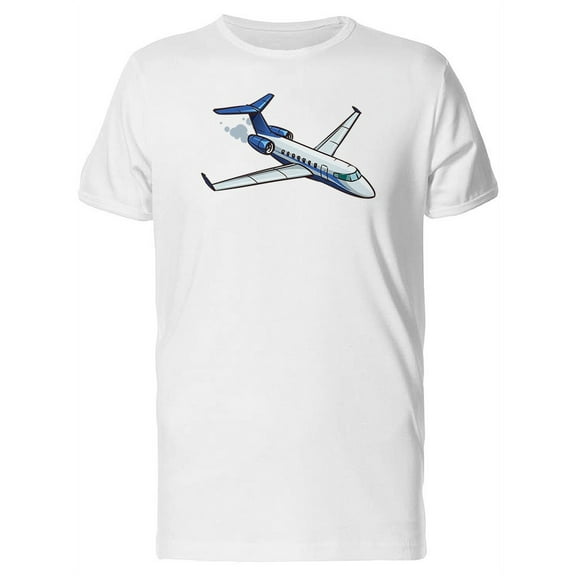 Retro Cartoon Jet Airliner T-Shirt Men -Image by Shutterstock, Male 4X-Large
