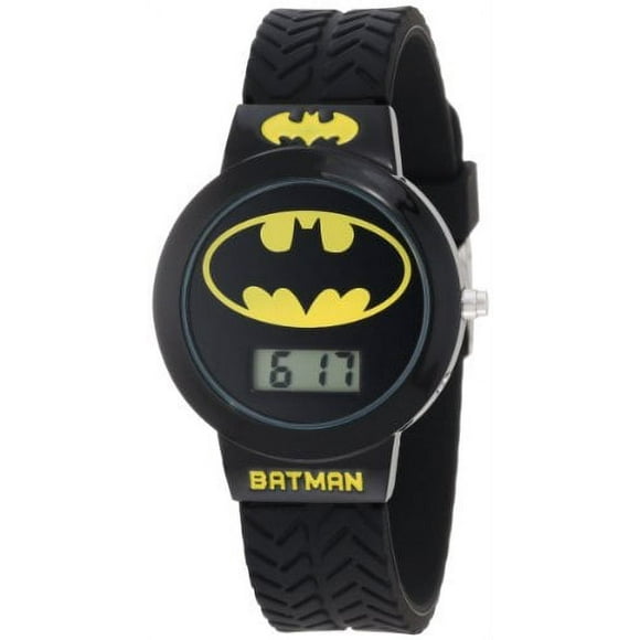 Batman Enfant BAT5041 Montre Batman avec Bracelet en Caoutchouc Noir