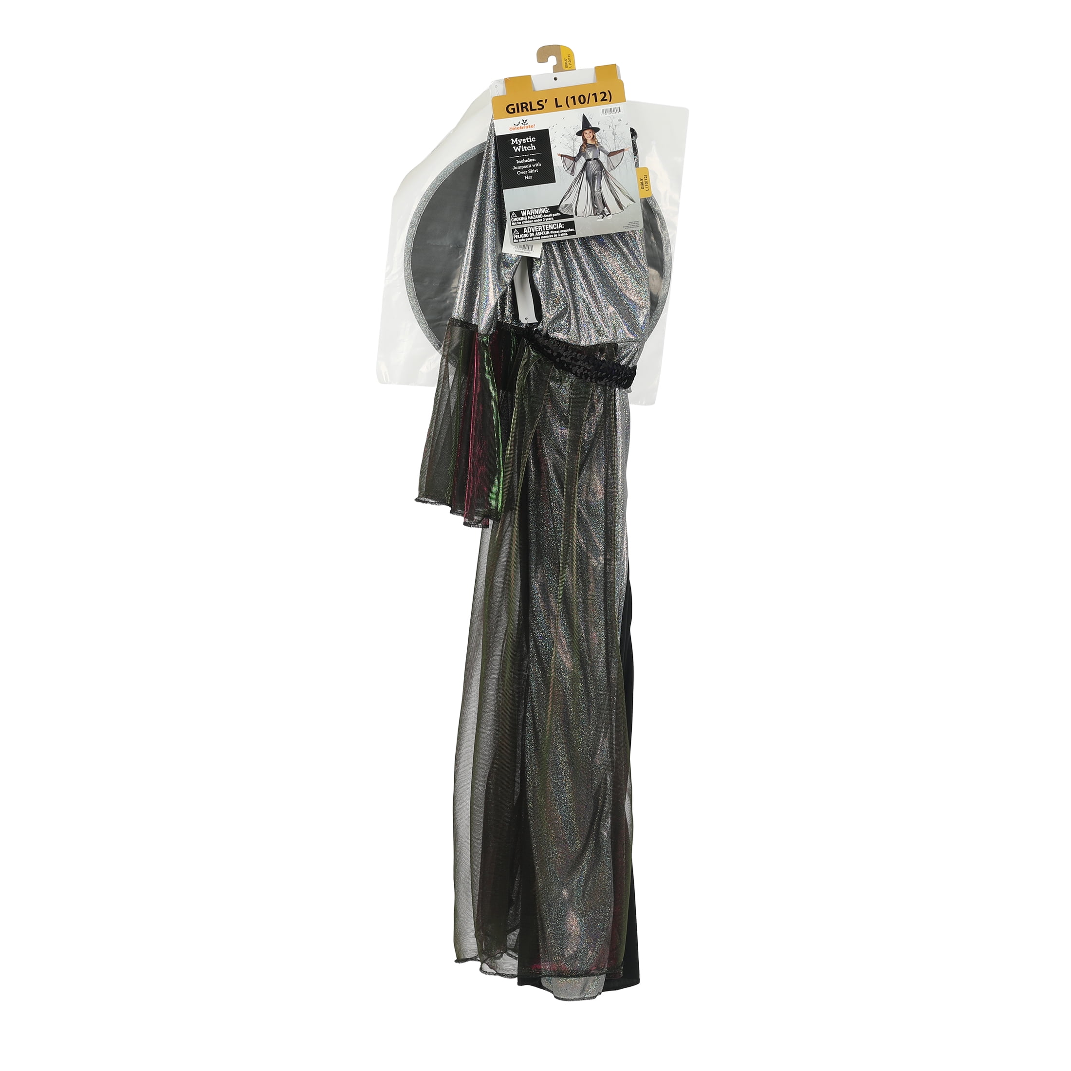 Mystic Witch Halloween Costume for Children, Girl's Size L (10/12), by Way to Celebrate