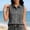 Black, variant on Womens Gingham Down Shirts Short Sleeveless Summer Cotton V Neck Collared Stripes Blouses Casual Plaid Tops Black