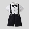 thumbnail image 2 of Farysays Baby Boy Formal Short Set Short Sleeve Shirt Top And Shorts With Tie Child Kids Gentleman Summer Outfit, 2 of 9