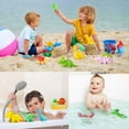 thumbnail image 5 of 6 Pcs Dinosaur Bath Toys for Toddlers, No Hole No Mold Baby Bath Toys with Storage Box, Dinosaur Bathtub Toys for Infants Kids Ages 3-8, Silicone Pool Toys Easter Gifts Birthday Baby Toy Gift, 5 of 7