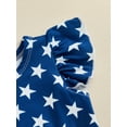 thumbnail image 6 of Hirigin Girls 4th of July Dress Toddler Girl American Flag Dresses Fly Sleeve Patriotic Clothes Independence Day Outfits, 6 of 8