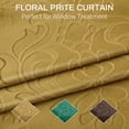 thumbnail image 2 of Lapalife Blackout Velvet Curtains, Moroccan Damask Pattern Rod Pocket Thermal Insulated Velvet Curtain Drapes for Living Room, 2 Panels, 52"x 84", Desert Gold, 2 of 9