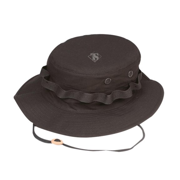 Tru-Spec 3205 Cotton Rip-Stop Boonie Hat, Bucket Hat, Black