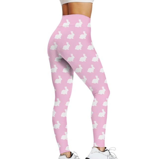 2024 Femmes Décontracté Extensible Pâques Imprimé Leggings de Yoga Polyester Rehausse-Fesses pour Mise en Forme