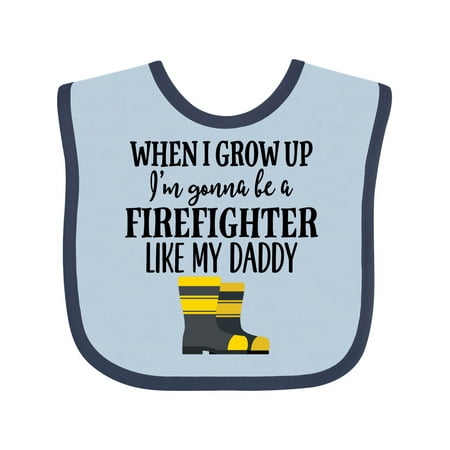 

Inktastic Future Firefighter Like Daddy Gift Baby Boy or Baby Girl Bib