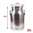 thumbnail image 4 of Fichiouy 30L Stainless Steel Can Milk Wine Pail Bucket Tote Jug Canister with Sealed Lid Silver, 4 of 9
