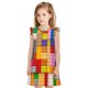 thumbnail image 1 of Fotbe Colorful Plastic Blocks Pattern Vestido de Dormir para Niñas de 3 a 10 Años, Mangas Cortas, Estilo Princesa, Pijama Camisón con Mangas Voladas-Small, 1 of 6