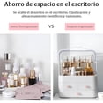 thumbnail image 2 of Organizador del Maquillaje,Caja de almacenamiento de cosméticos de gran capacidad con tapa de apertura y cierre bidireccional impermeable y a prueba de polvo,para encimeras de baño y tocador, 2 of 9