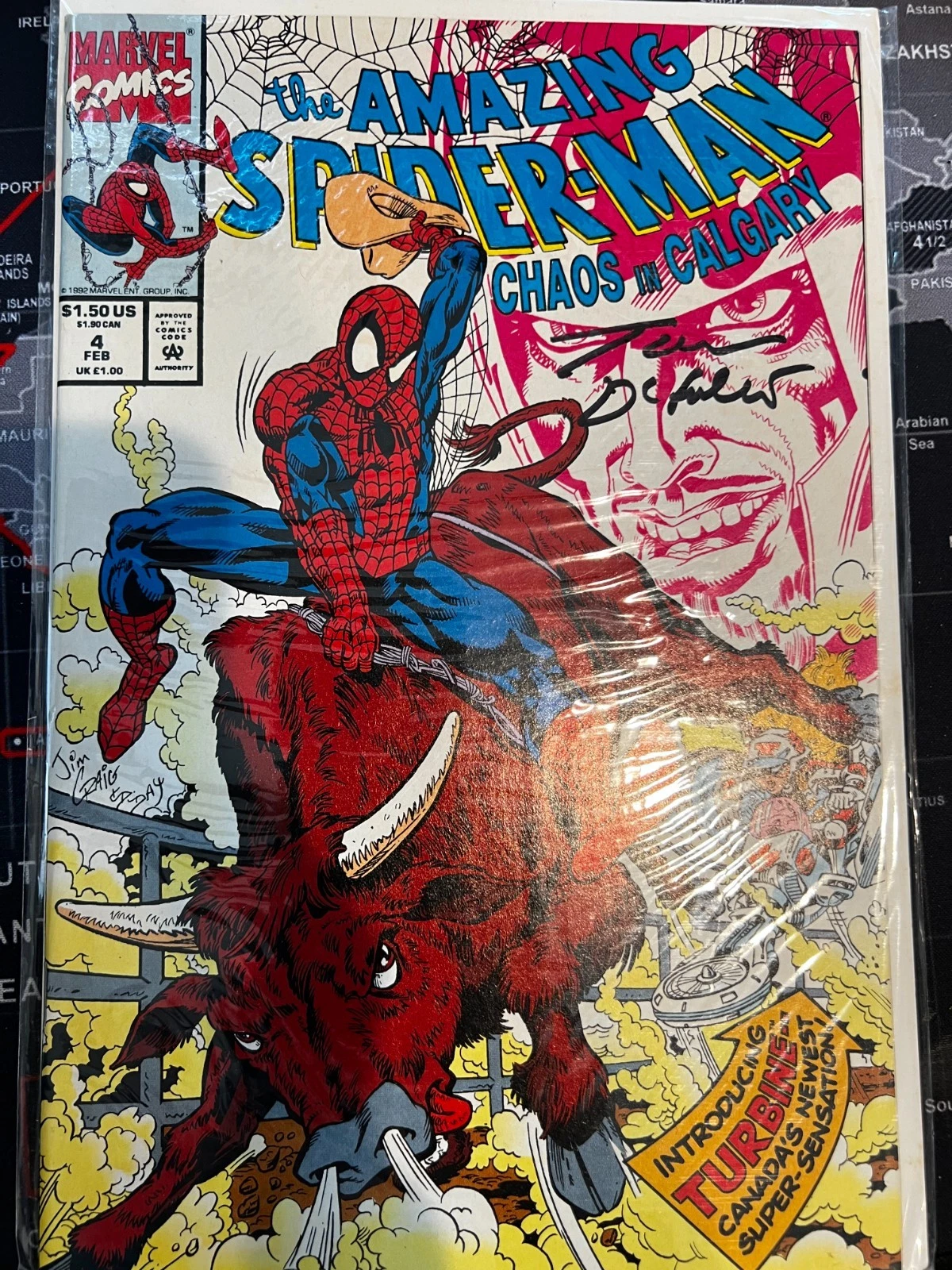 Amazing Spider-Man #4 Chaos in Calgary Signed Tom Defalco VERY FINE