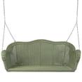 thumbnail image 2 of Northlight Hand Woven Resin Wicker Porch Swing with Chain - Green, 2 of 7