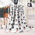 thumbnail image 2 of White Cow Black Spot Moo Pattern Blanket,Comfortable Soft Flannel Throw Blanket,All Season,Warm Lightweight Blankets for Sofa Bed Couch Living Room Chair,60"x80", 2 of 4
