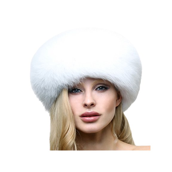 Caitzr Russian Faux Fur Hat for Women Ladies Girls Winter Warm Thermal Hat Skiing Cap Gift Fashion Empty Top Beanies Hat