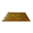 thumbnail image 2 of Ahgly Company Machine Washable Indoor Round Oriental Yellow Traditional Area Rugs, 3' Round, 2 of 4