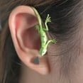 thumbnail image 3 of Funny Gecko Ear Clip Wrap Jewelry No Piercing Oddity Quirky Weird Animal Earring Unique For Women Men, 3 of 8