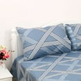 thumbnail image 2 of PiccoCasa 4 Piece Bed Sheet Sets Cotton Bedding Set for Full Size Bed, Blue, 2 of 6