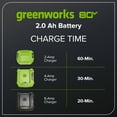 thumbnail image 3 of Greenworks Batterie Lithium-ion 80V Gen II 2,0 Ah, 3 of 6